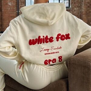 White Fox Era 8 Oversized Hoodie Cherry Cream